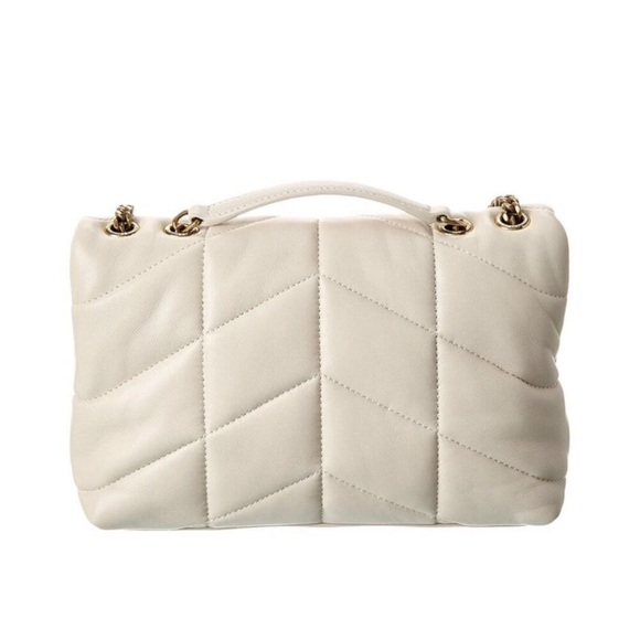 Saint Laurent Quilted Loulou Puffer Shoulder Bag in Crema Soft - Picture 3 of 10